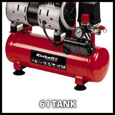 Компресор повітряний безмасляний, малошумний Einhell TE-AC 6 Silent (4020600)